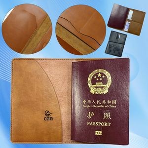 Elegant Leather Passport Sleeve