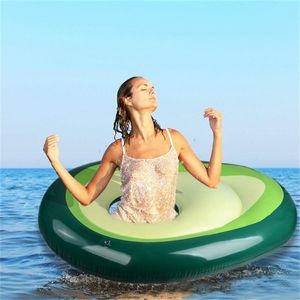Large Inflatable Avocado Pool Float Floatie with Ball Water Blow Up Summer Beach Swimming Party Toys