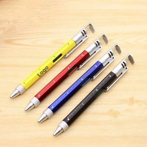 6-in-1 Ballpoint Pen w/Phone Stand