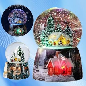 Musical Snow Globe with Christmas Lights