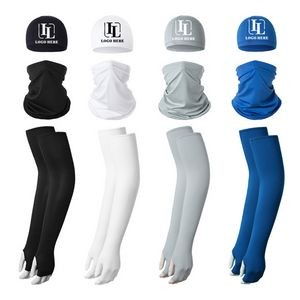 Face Covering Neck Scarf Ice Silk Arm Sleeves Kit