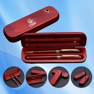 Set of Classic Sandalwood Pens with Vintage Charm