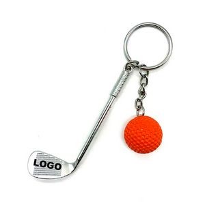 Mini Golf Racket Ball Pendant Keychain