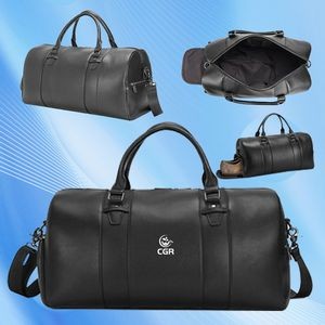 Spacious Leather Travel Duffel - Direct Import