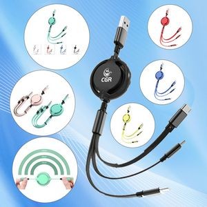 Retractable USB 3-in-1 Charging Cable