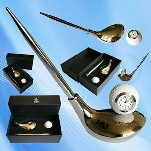 Unique Golf Club-Shaped Metal Pen Gift Set
