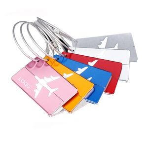 Colorful Travel Luggage Tags Alloy Suitcase Labels Set with Steel Loop and ID Luggage Tags