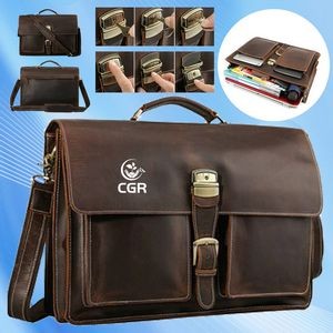 Sleek Business Laptop Bag in Slim Leather Design