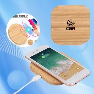 10W Bamboo Wireless Charger
