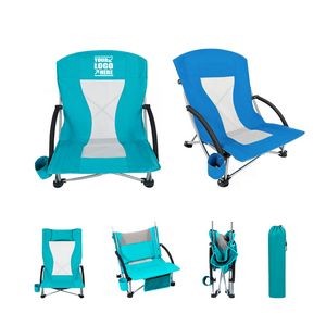 Foldable Low Beach Chair with Sling