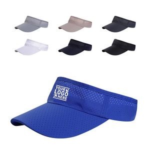100% Polyester Breathable Quick Dry Lightweight Sporty Sun Visor w/Plastic Buckle
