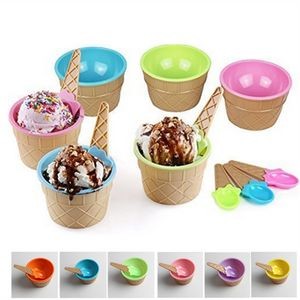 Reusable Ice Cream Bowl & Spoon