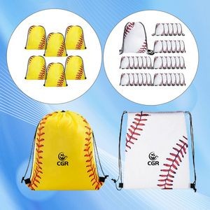 Softball-themed Cinch Sack