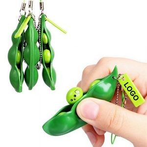 Stress Relieving Pea Keychain