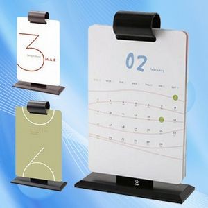 Vertical Desktop Stand-Up Calendar in Durable Plastic