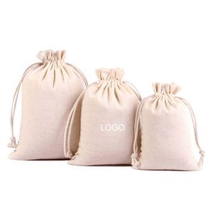 Small Solid Cotton Gift Bags with Drawstring
