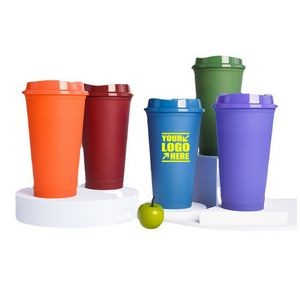 16 oz Color Changing Plastic Coffee Cup