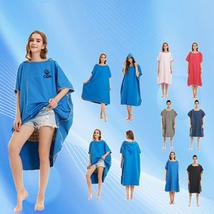 Hooded Wetsuit Robe Poncho for Warmth and Comfort After Water Activities