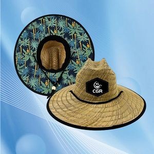 Wide-Brimmed Lifeguard Sun Protection Straw Hat
