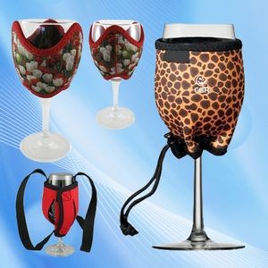 Lanyard-Strapped Flexible Polymer Wine Glass Sleeve