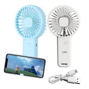 Rechargeable Hand Fan with Phone Stand