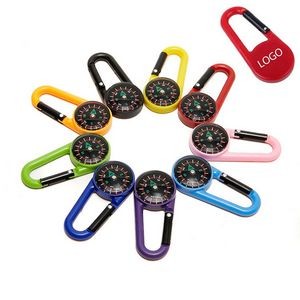 Plastic Carabiner with Compass