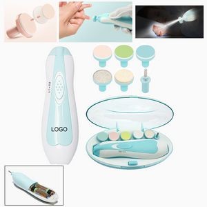 Electric Nail File Drill for Baby with LED Light