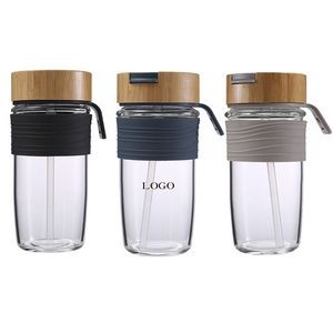 Glass Tumblers with Bamboo Lid - 20 oz.