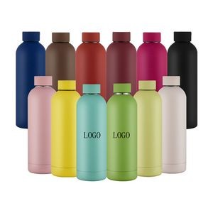 Vacuum Insulated Water Bottle With Powder Coating - 17 oz