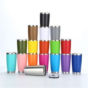 20 Oz Vacuum Insulated Stainless Steel Powder Coated Tumbler