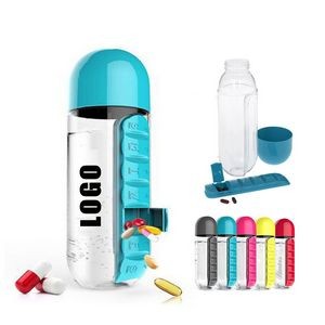 20Oz Pill Box With Water Bottle