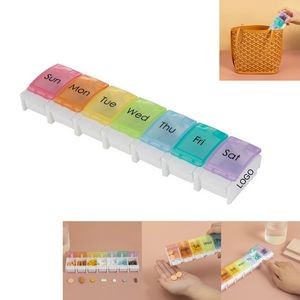 Weekly Pill Vitamins Organizer With Spring Open Design