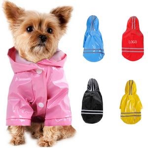 Raincoat Waterproof Dog with Safety Reflective Stripes