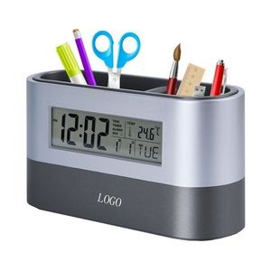 Desk Clock with Pen Holder
