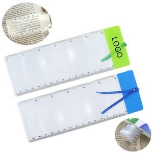 3X Magnifier Bookmark With Ruler