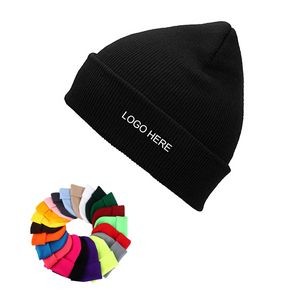 Knit Beanie with Cuff Unisex Caps