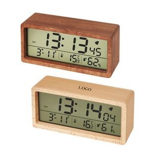 Multifunction Wooden Digital Alarm Clock