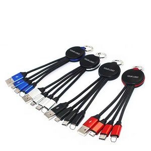 4-in-1 Multi-device Charging Cable with Keychain