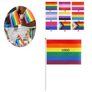 Rainbow Pride Stick Flag