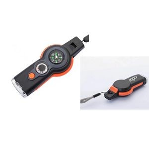 7 In 1 Multi-function Outdoor Survival Whistle Compass