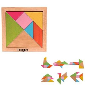 Multicolor Shapes Challenge Wooden Puzzle