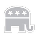 6" Wide Republican Elephant Rally Fans
