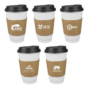 Kraft Coffee Cup Disposable Sleeve