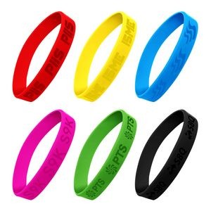 Three Color Segmented Silicone Bracelet
