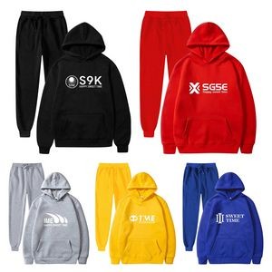 2Pcs Unisex Sports Tracksuit Sweatshirts Sets