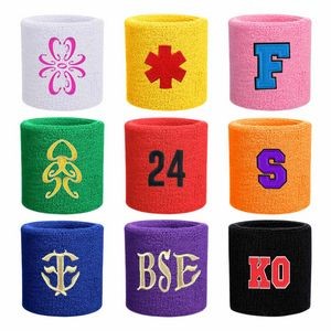 Embroidery Terry Cloth Sports Wristband