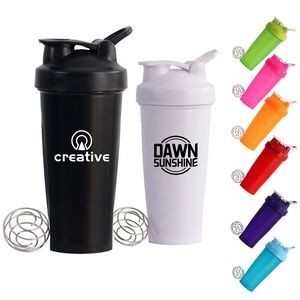 21 Oz. Gym Cup BPA Free Plastic Shaker Bottle Protein With Mixing Ball
