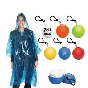 Portable Disposable Raincoat Ball/Keychain