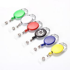 Oval Retractable Badge Holder with Back Clip