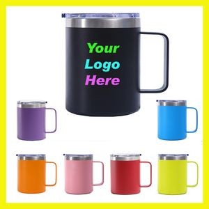 14 Oz. Vacuum Insulated Coffee Mug With Handle